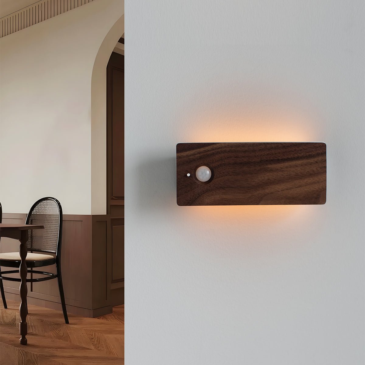 Rechargeable Motion Sensor Wooden Wall Night Light