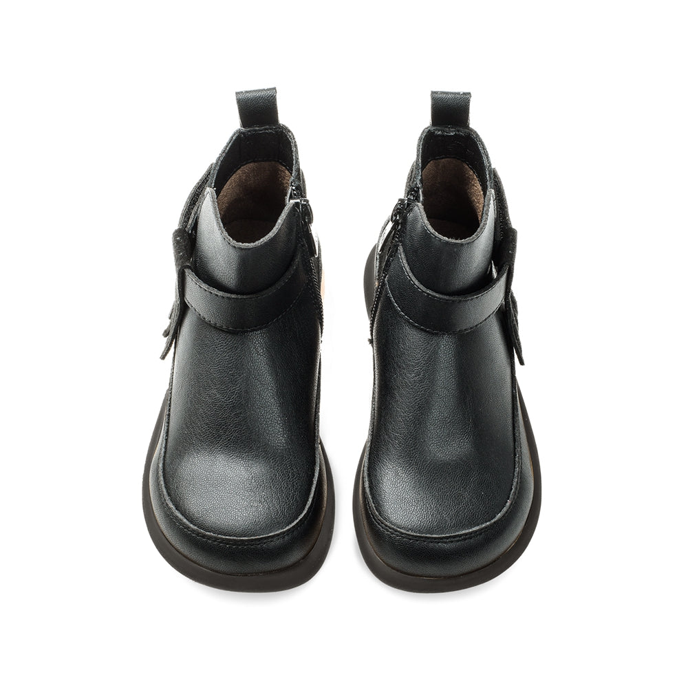 reese tassel non slip kids ankle boots all black 5