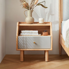 Refreshing Grey Bedside Table