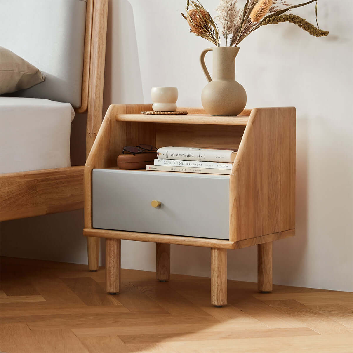 refreshing grey bedside table all 2