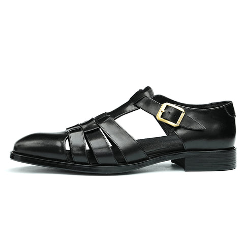 Relaxed British Men’s Calfskin Leather Sandals