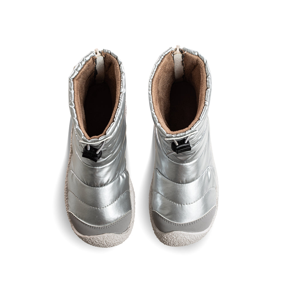 remmy non slip breathable soft sole baby boots all silver 4