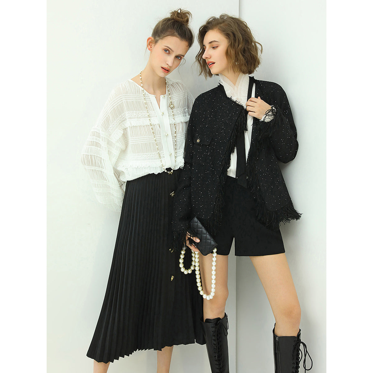 renaissance balloon sleeve white pleated shirt all white 3