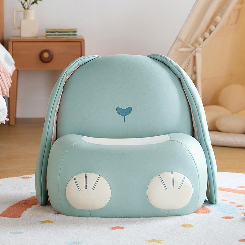 resting bunny kids sofa arm chair blue 1