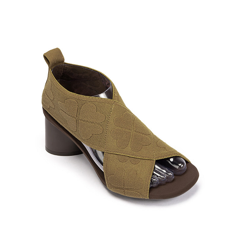 retro block heel open toe roman sandals all avocado 5