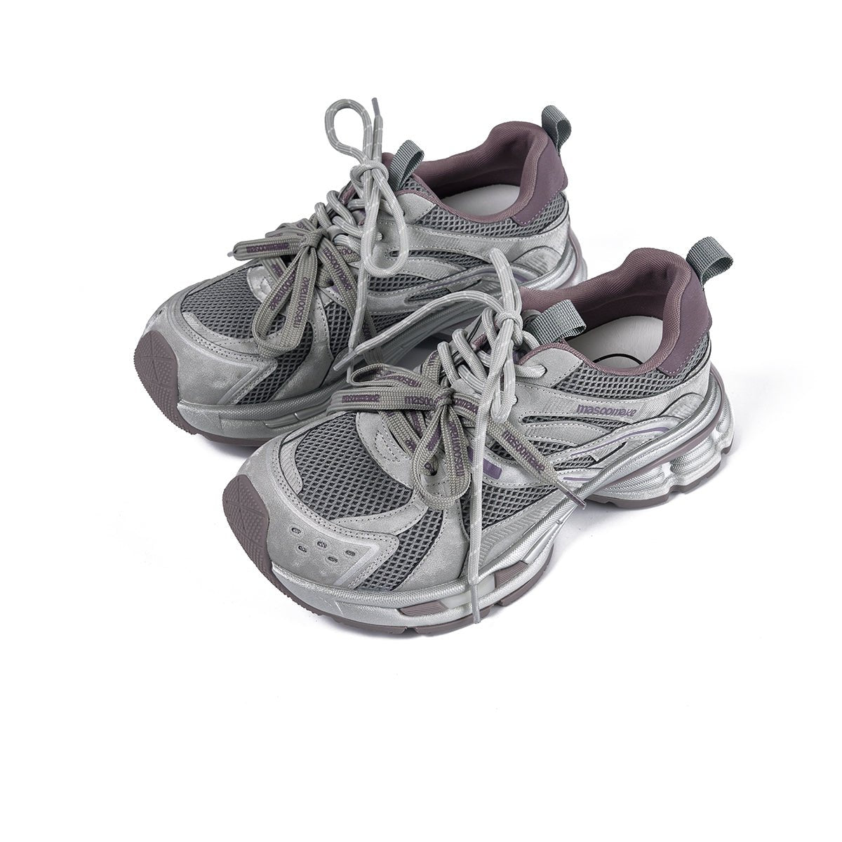 Retro Chunky Mesh Double Lace Dad Sneakers