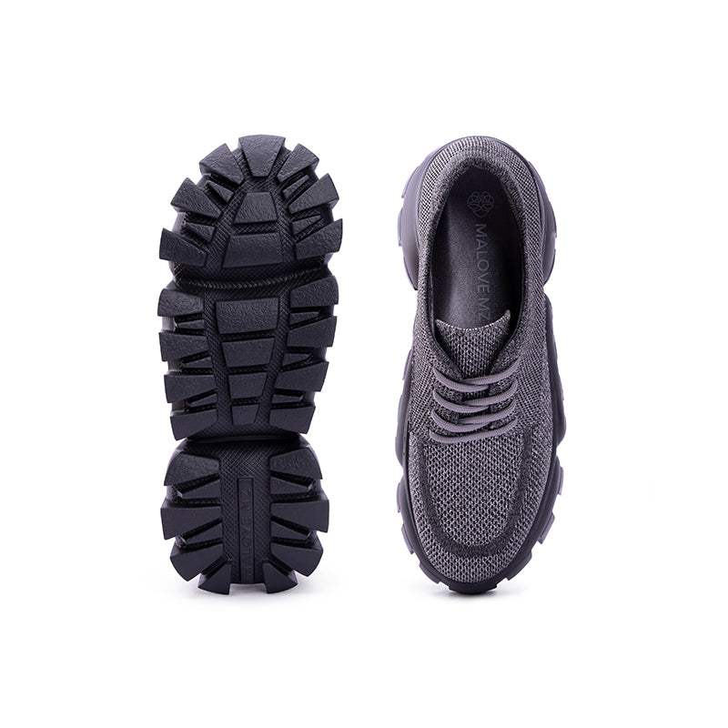 Retro Leopard Platform Sneakers – Chunky Knit Wedge Lace-Ups