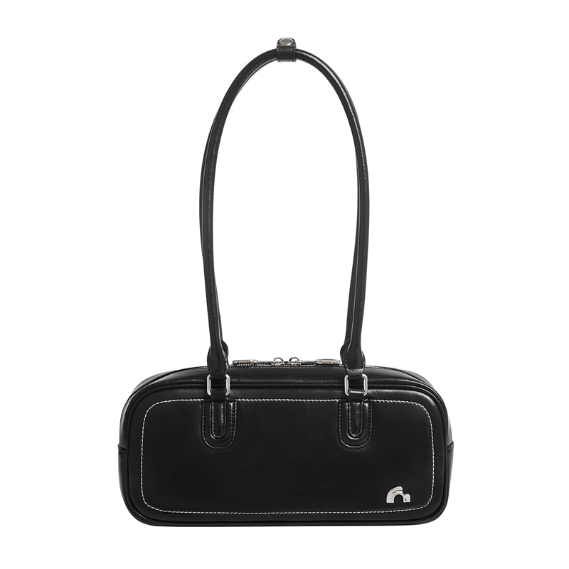Retro Mini East West Calf Leather Bowling Shoulder Bag