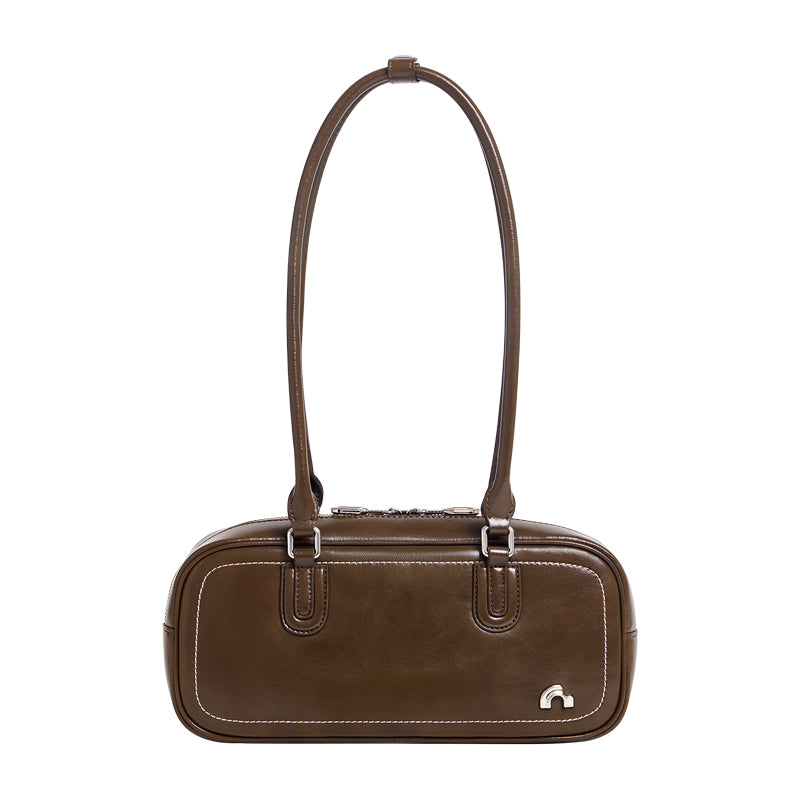 Retro Mini East West Calf Leather Bowling Shoulder Bag