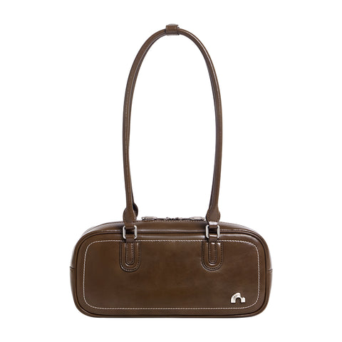 Retro Mini East West Calf Leather Bowling Shoulder Bag