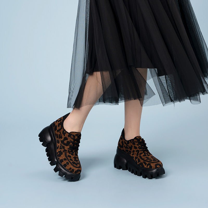 Retro Platform Breathable Chunky Lace Ups - 0cm