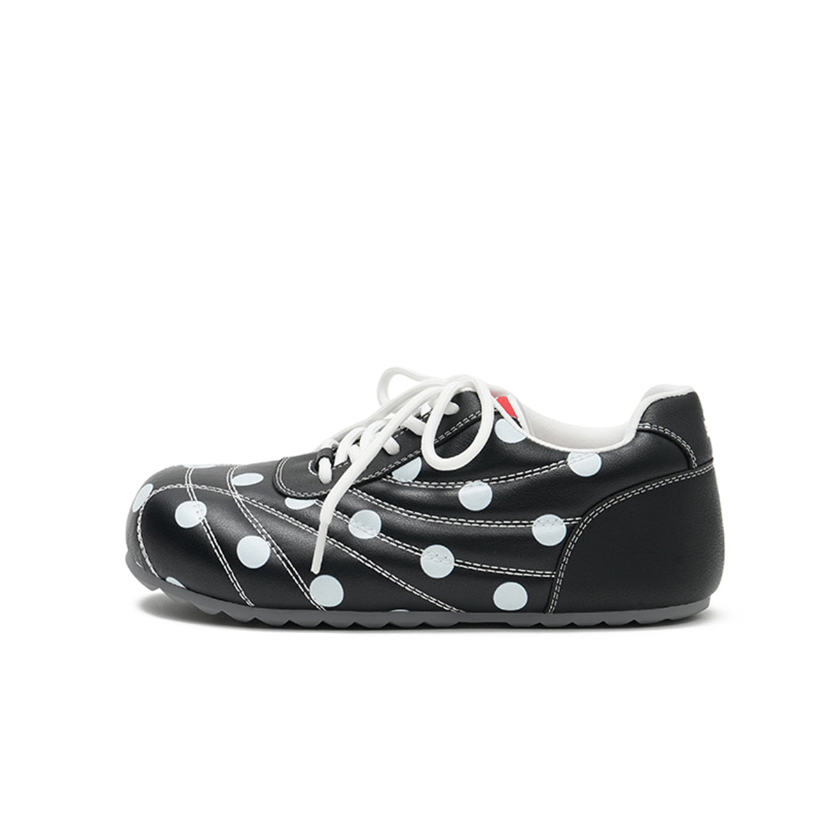 Retro Polka Dot Quilted Low Top Sneakers