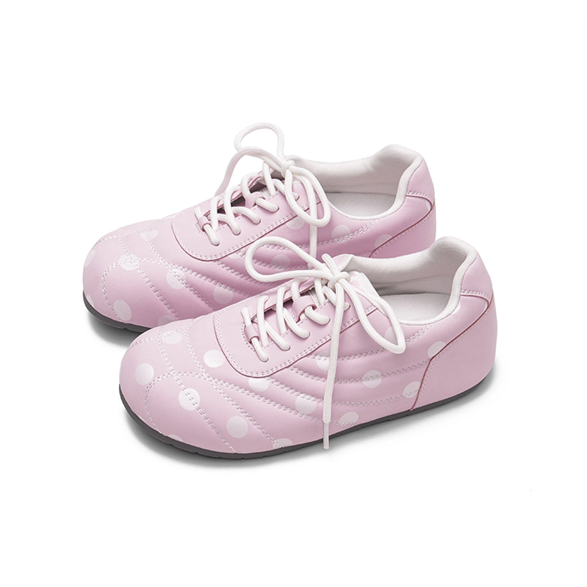 Retro Polka Dot Quilted Low Top Sneakers