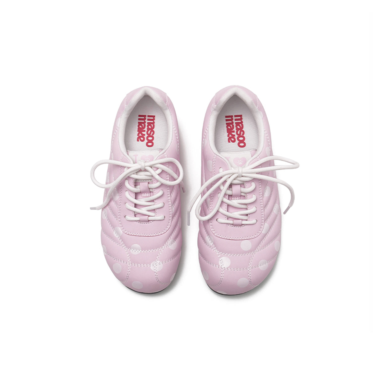 Retro Polka Dot Quilted Low Top Sneakers