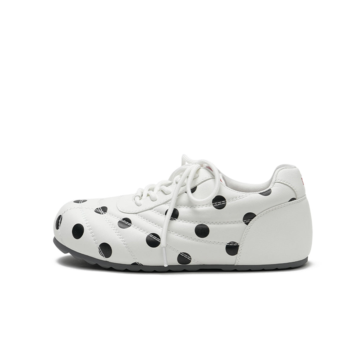 Retro Polka Dot Quilted Low Top Sneakers