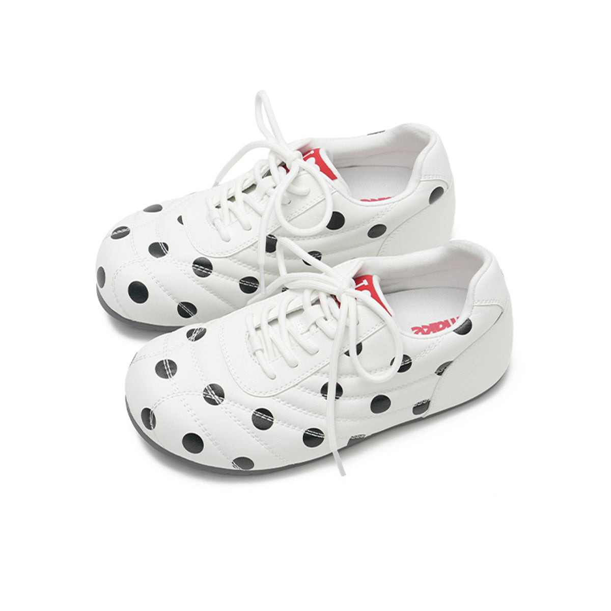 Retro Polka Dot Quilted Low Top Sneakers