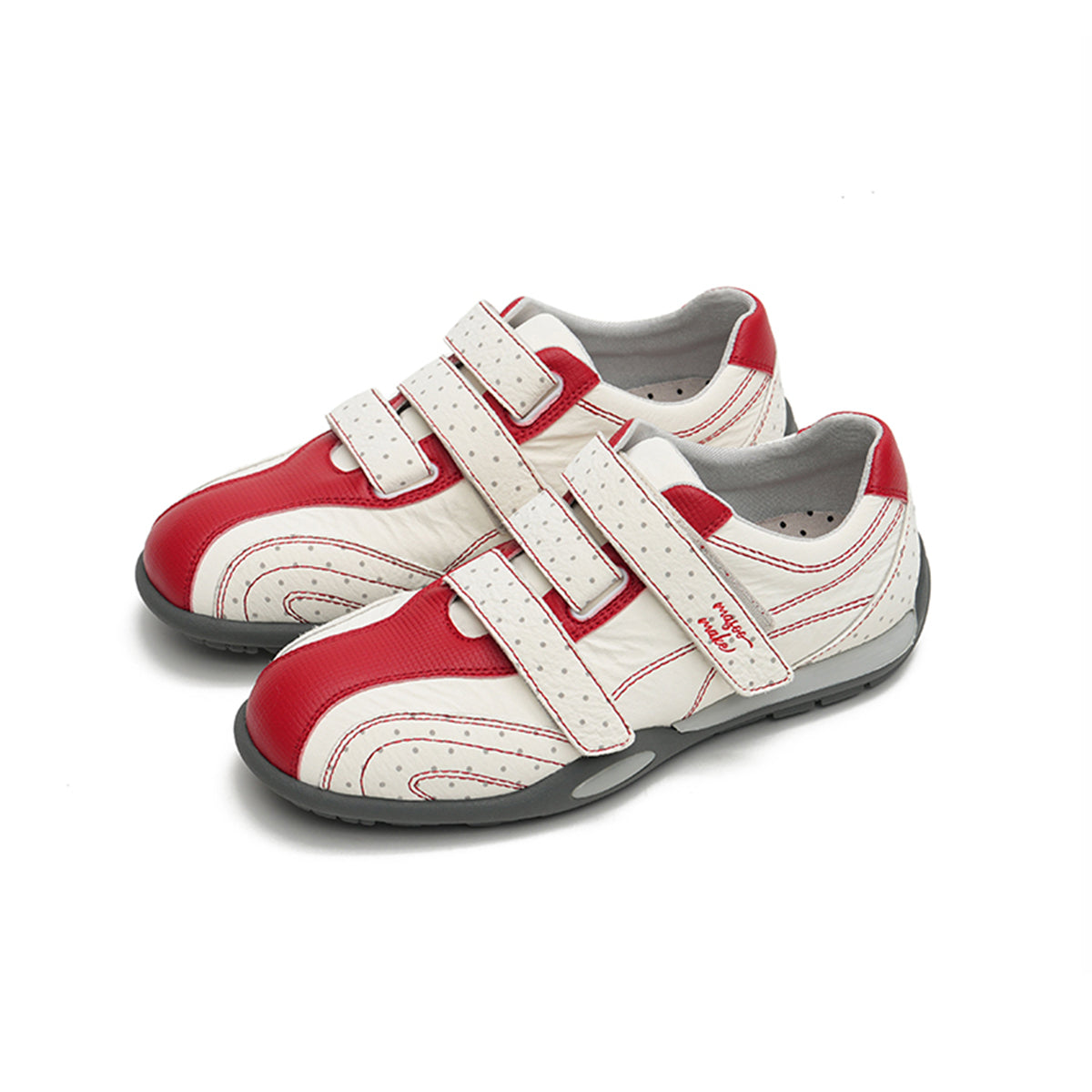 Retro Polka Dot Triple Strap Sneakers