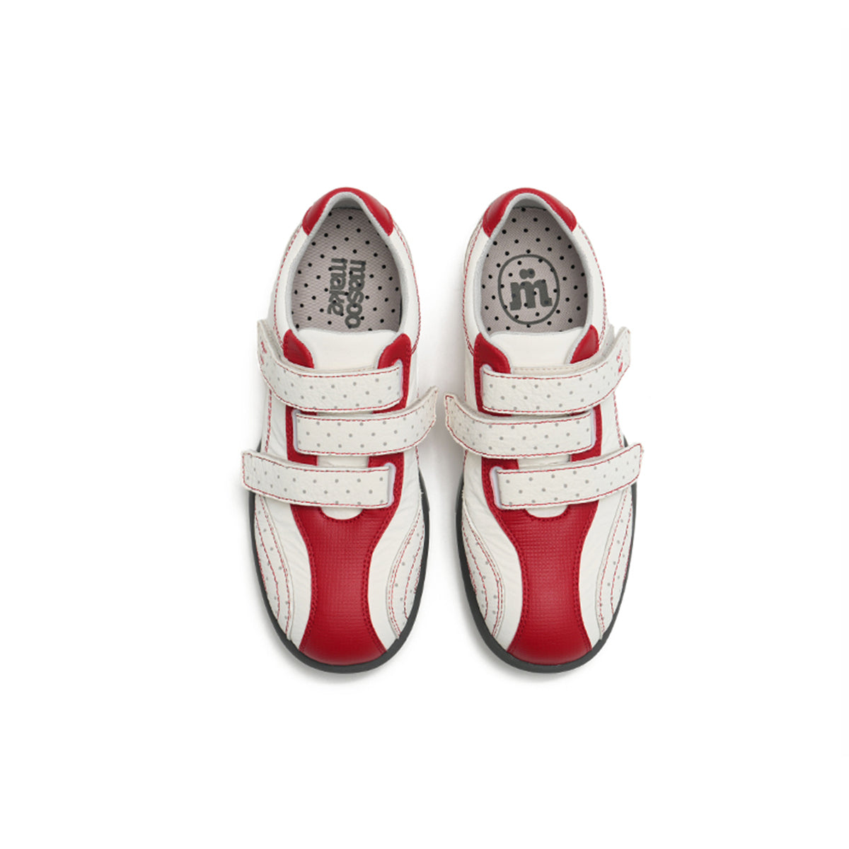 Retro Polka Dot Triple Strap Sneakers