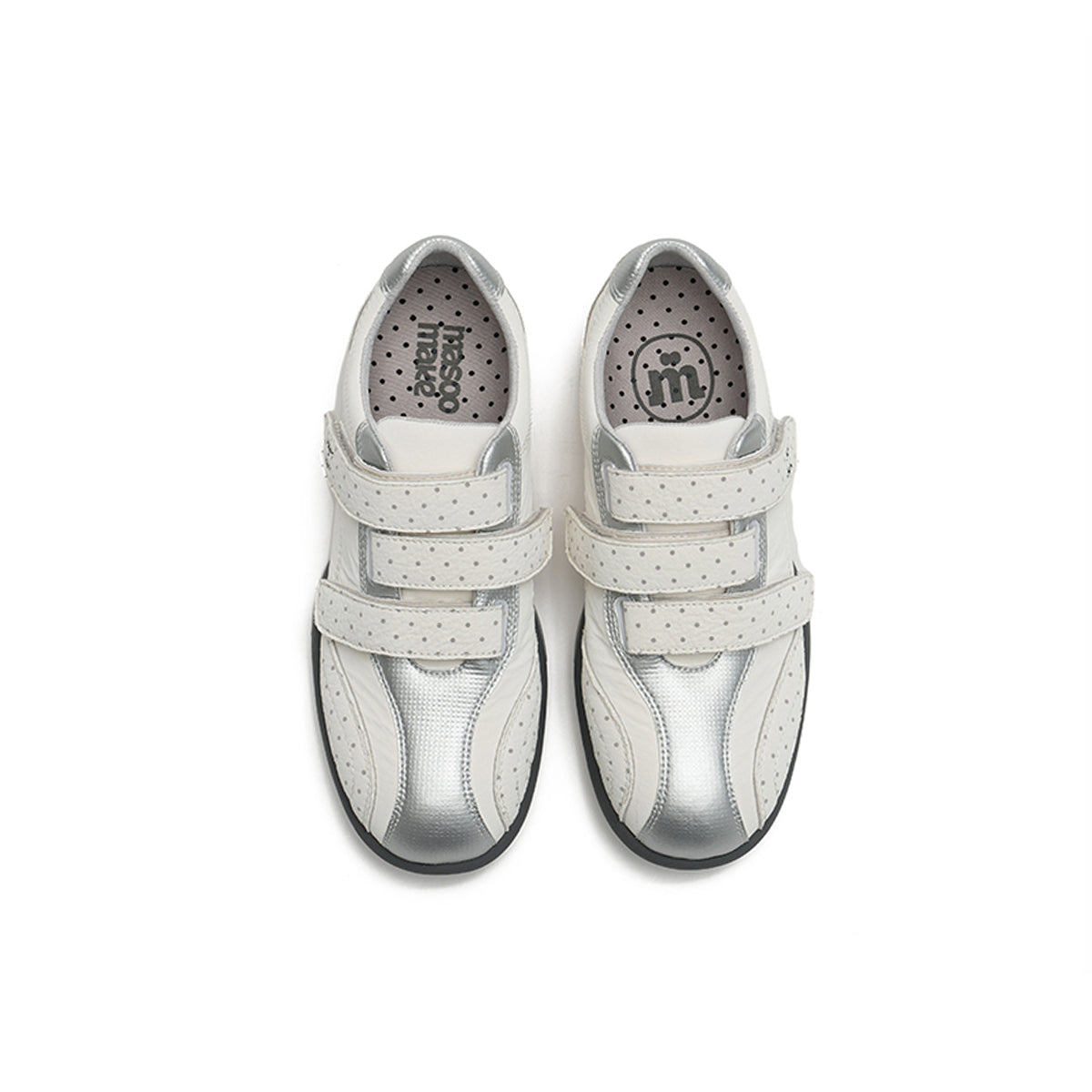 Retro Polka Dot Triple Strap Sneakers