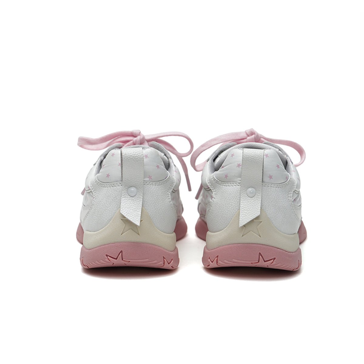 Retro Printed Panel Low Top Sneakers with Star Detail Sole