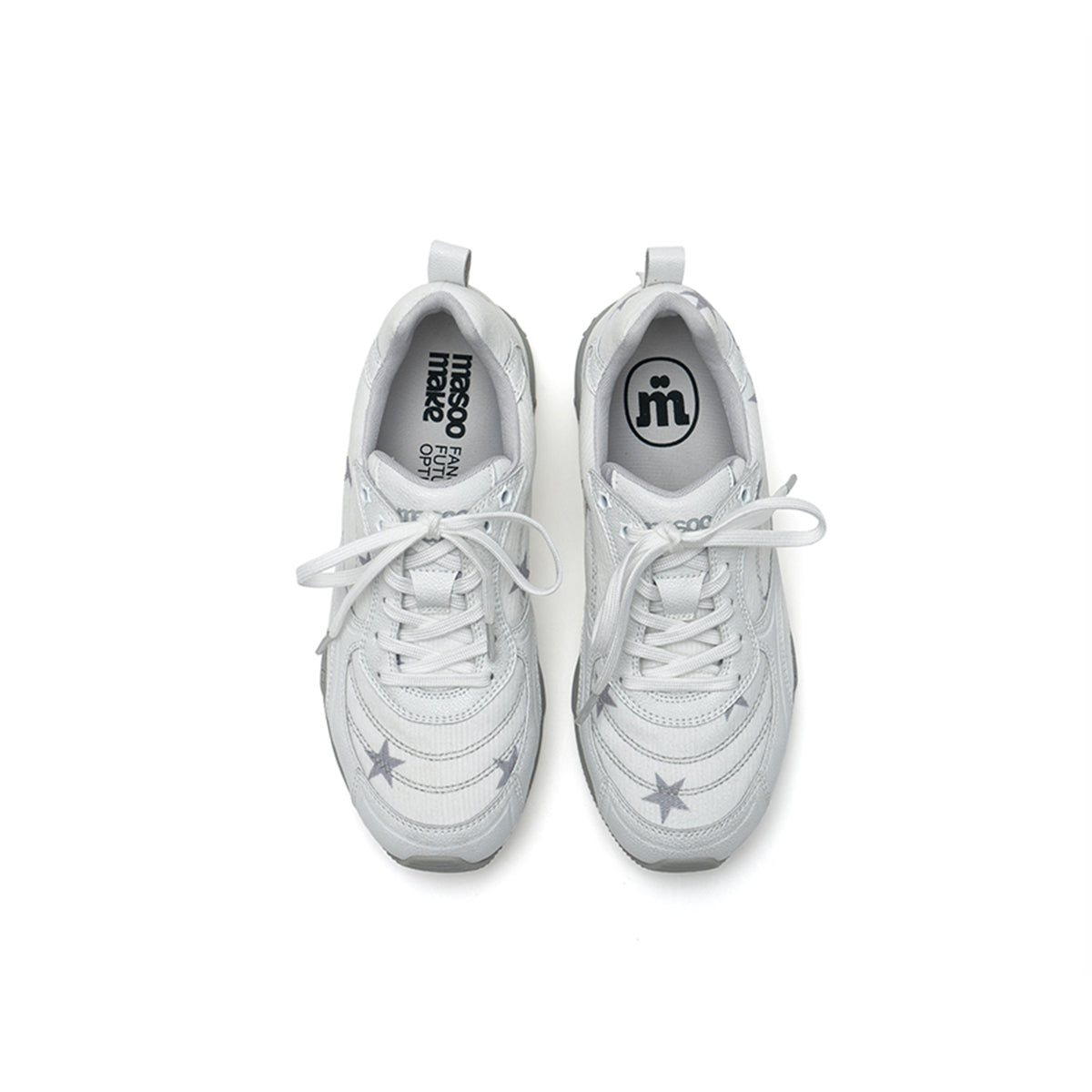Retro Printed Panel Low Top Sneakers with Star Detail Sole