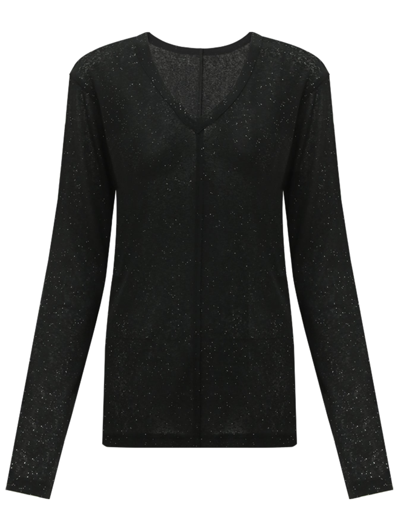 reversible black starry sequin knit sweater all black 4