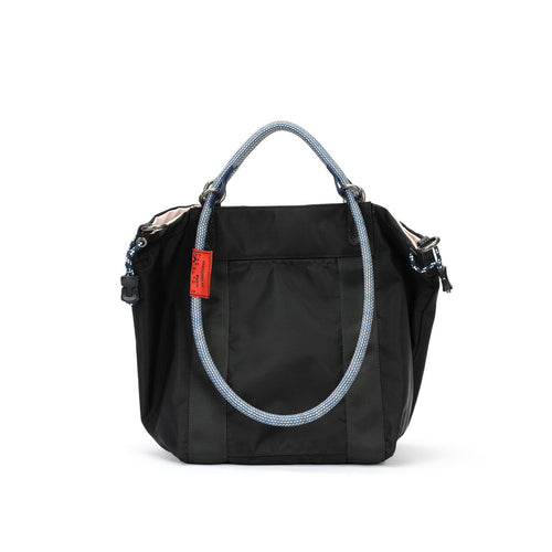 Reversible Dual-Color Ballistic Nylon Bucket Bag – 2-in-1 Convertible Crossbody Tote with Leather Accents