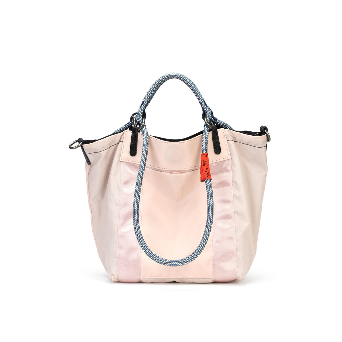 Reversible Dual-Color Ballistic Nylon Bucket Bag – 2-in-1 Convertible Crossbody Tote with Leather Accents