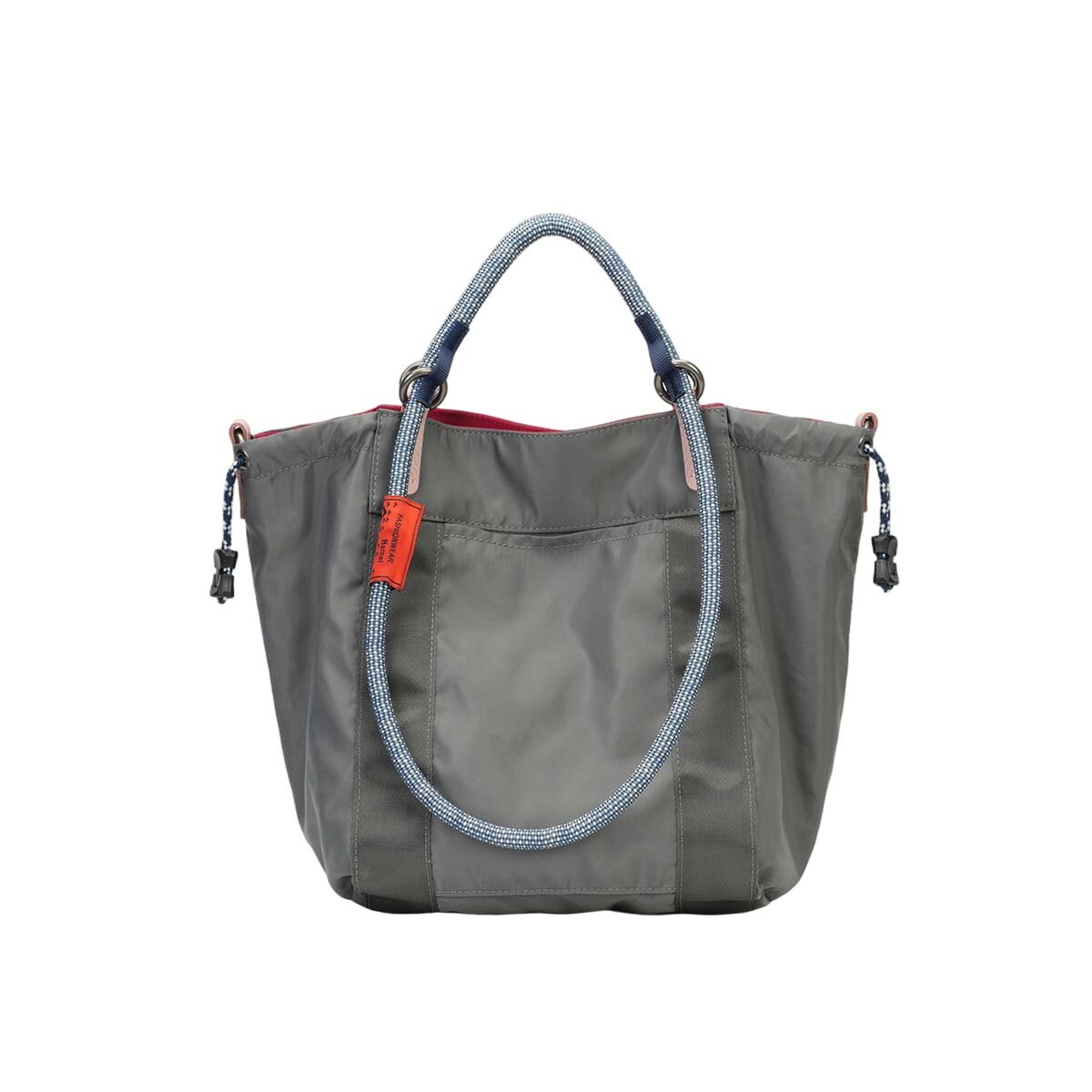Reversible Dual-Color Ballistic Nylon Bucket Bag – 2-in-1 Convertible Crossbody Tote with Leather Accents