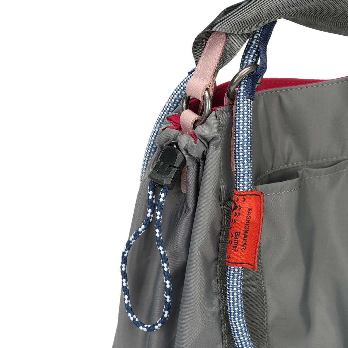 Reversible Dual-Color Ballistic Nylon Bucket Bag – 2-in-1 Convertible Crossbody Tote with Leather Accents