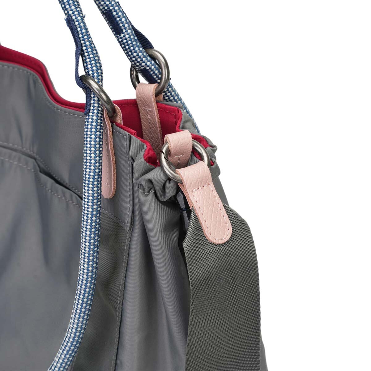 Reversible Dual-Color Ballistic Nylon Bucket Bag – 2-in-1 Convertible Crossbody Tote with Leather Accents