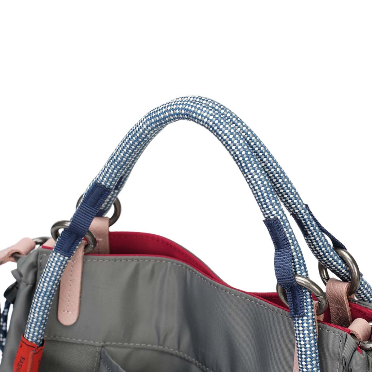 Reversible Dual-Color Ballistic Nylon Bucket Bag – 2-in-1 Convertible Crossbody Tote with Leather Accents