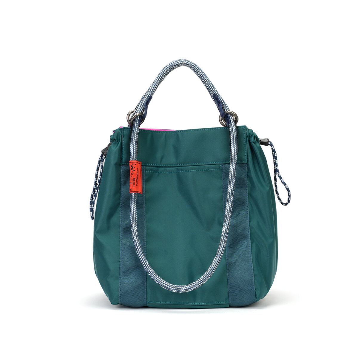 Reversible Dual-Color Ballistic Nylon Bucket Bag – 2-in-1 Convertible Crossbody Tote with Leather Accents