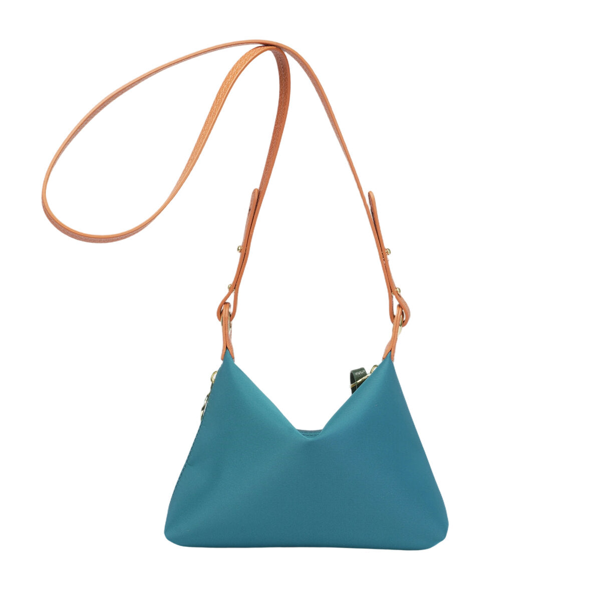 Reversible Nylon Crossbody Bag – 2-in-1 Dual-Color Shoulder Bag with Cherry Charm