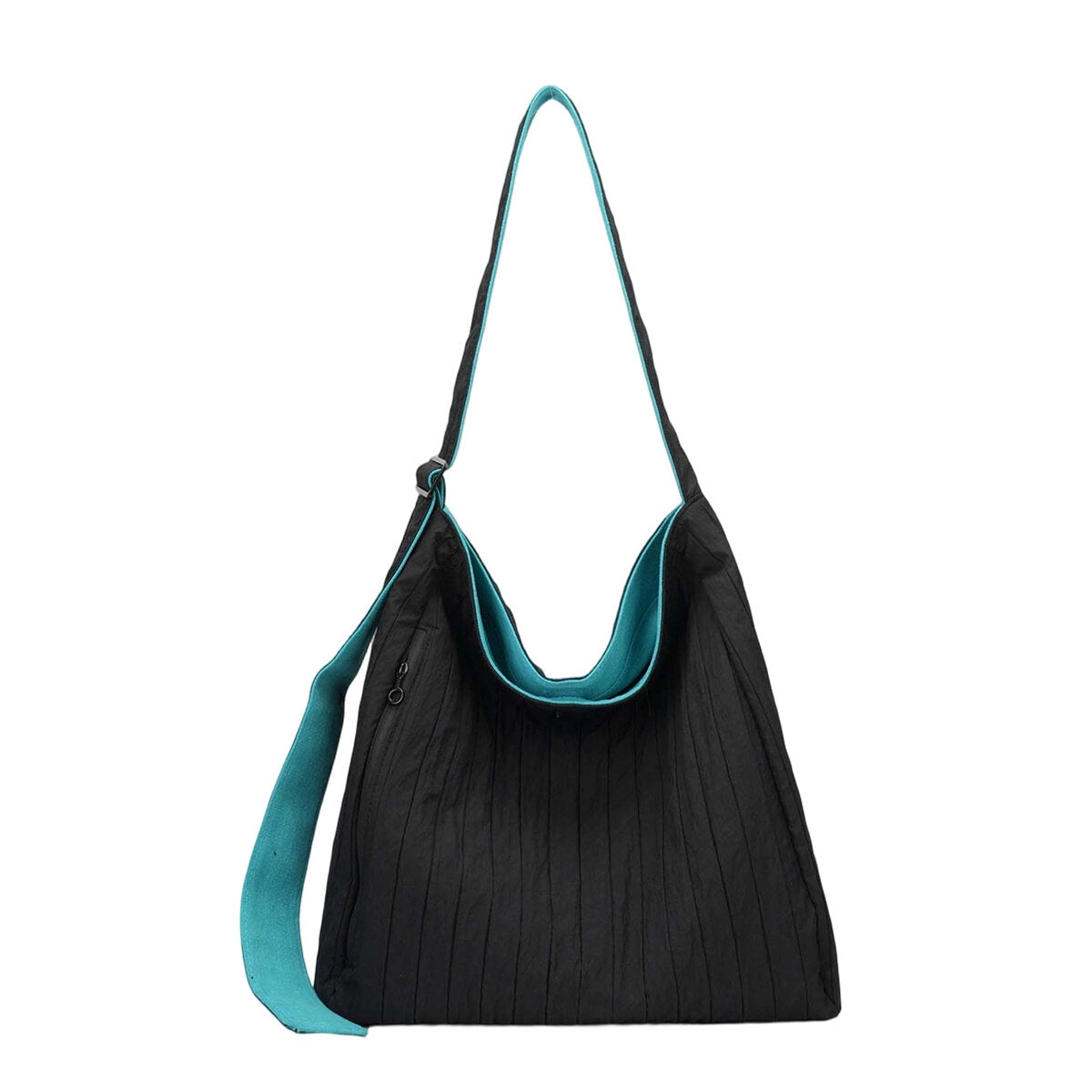 Reversible Pleated Laptop Tote Bag – Dual-Color Large Capacity Shoulder Bag