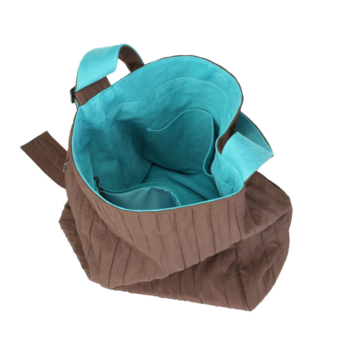 Reversible Pleated Laptop Tote Bag – Dual-Color Large Capacity Shoulder Bag