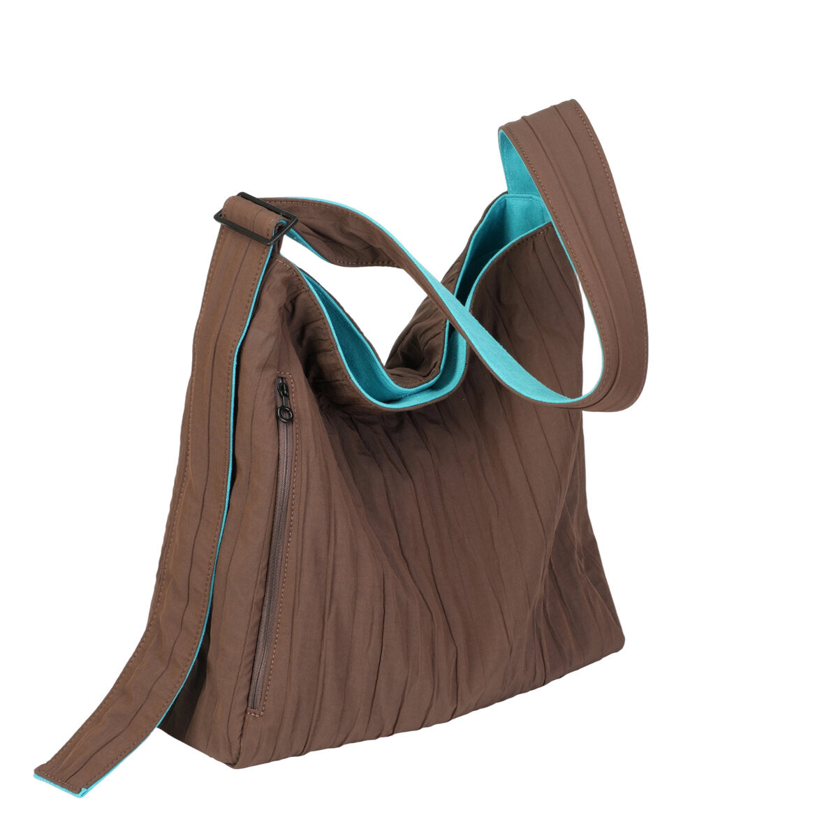 Reversible Pleated Laptop Tote Bag – Dual-Color Large Capacity Shoulder Bag