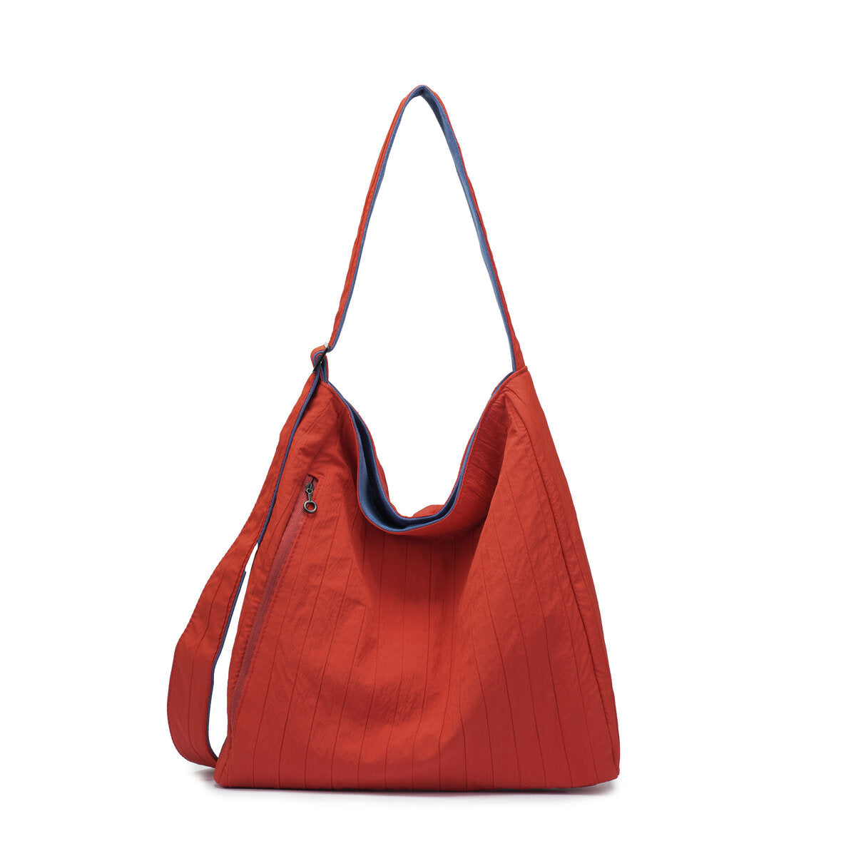 Reversible Pleated Laptop Tote Bag – Dual-Color Large Capacity Shoulder Bag