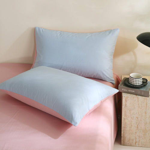 Reversible Pure Cotton Pillowcase Pair