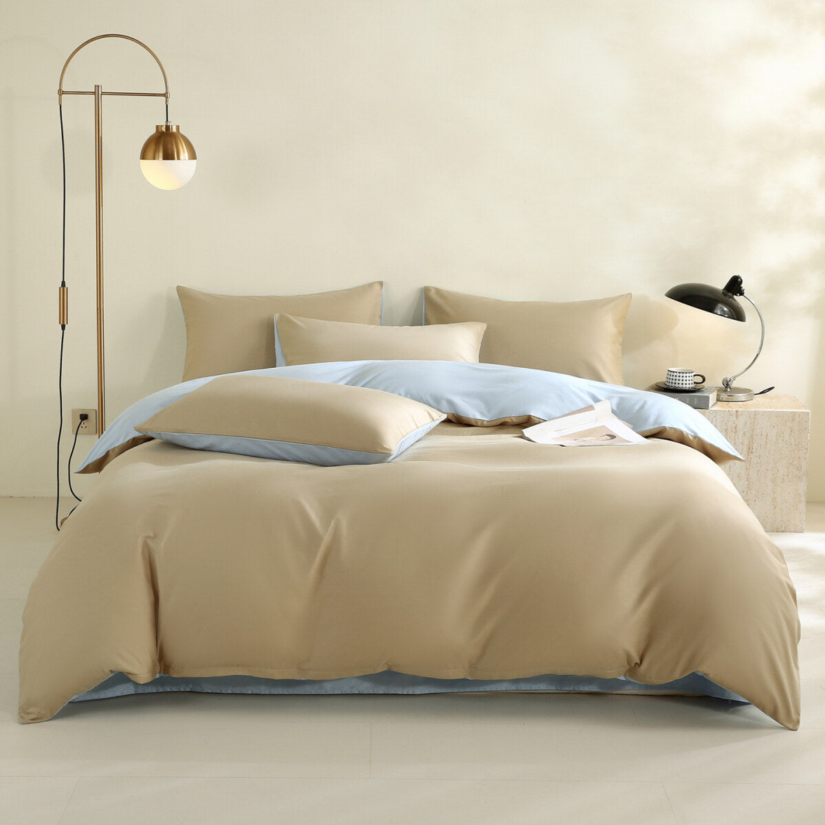 Reversible Pure Cotton Pillowcase Pair