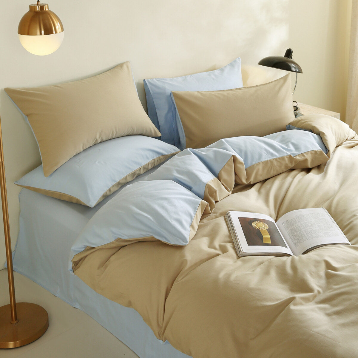 Reversible Pure Cotton Pillowcase Pair