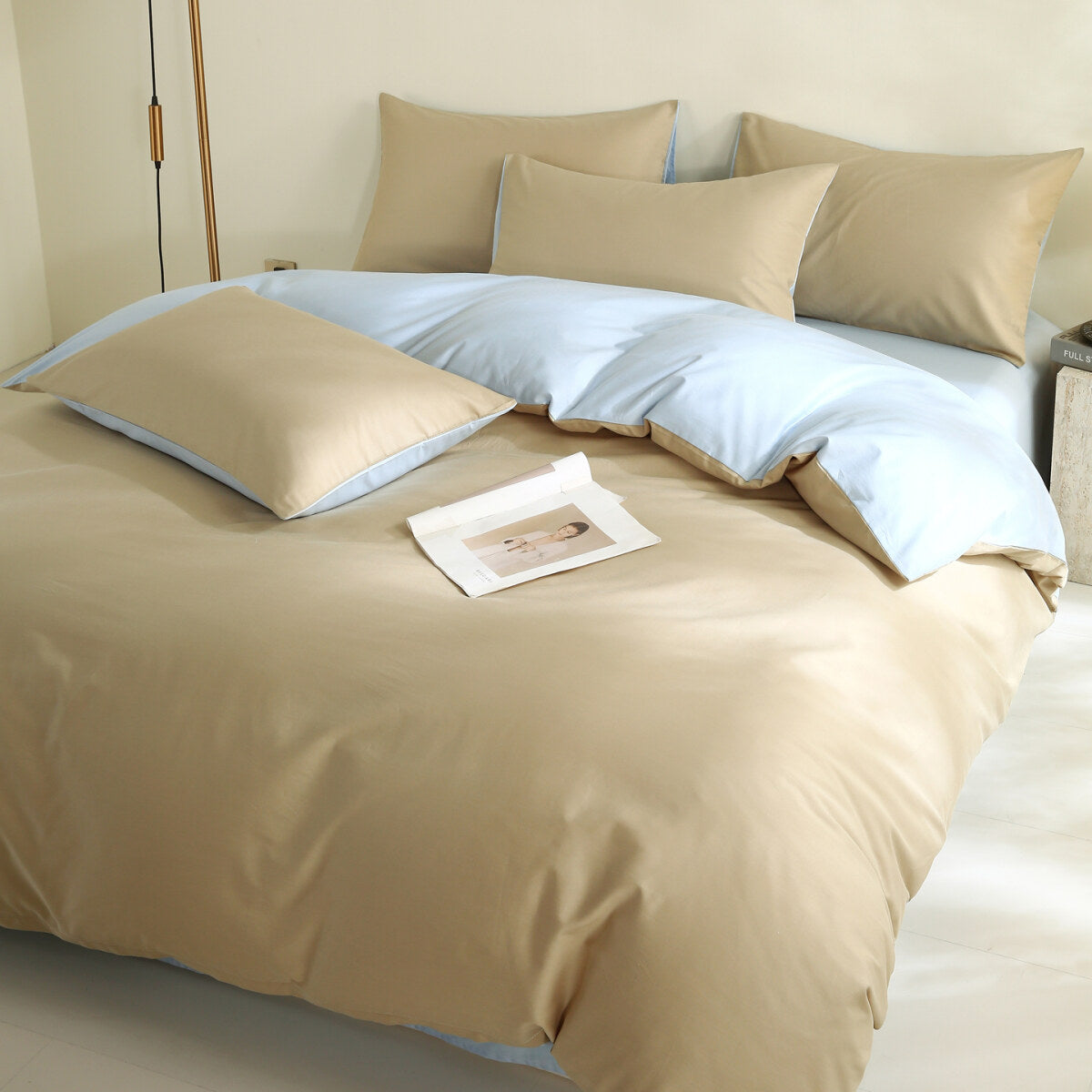 Reversible Pure Cotton Pillowcase Pair