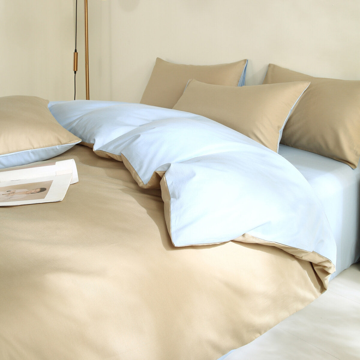 Reversible Pure Cotton Pillowcase Pair