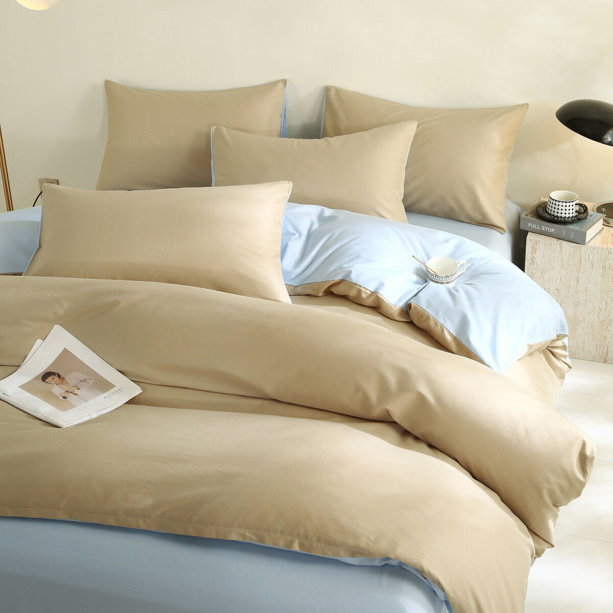 Reversible Pure Cotton Pillowcase Pair