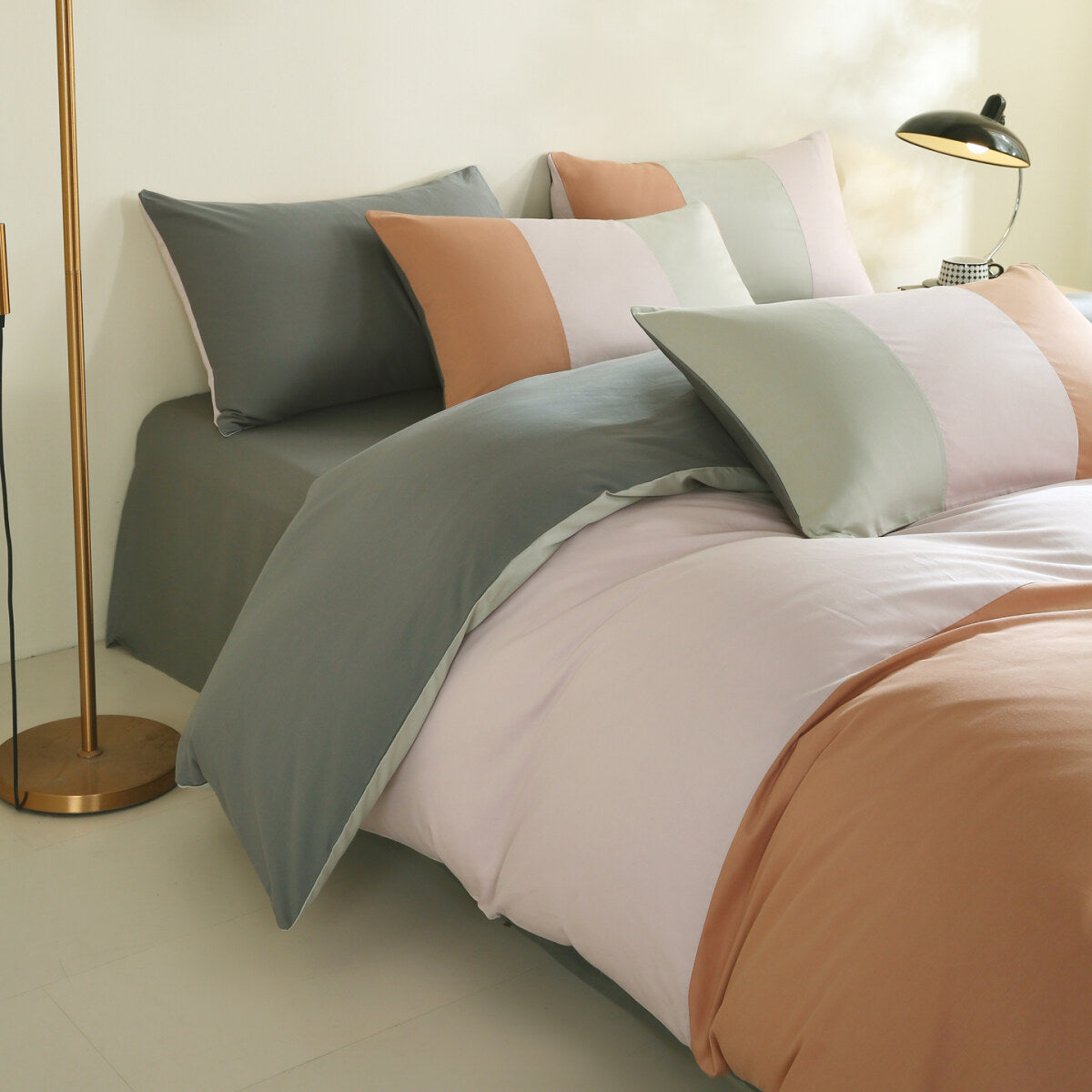 Reversible Pure Cotton Pillowcase Pair