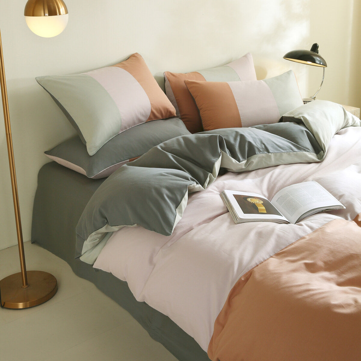 Reversible Pure Cotton Pillowcase Pair