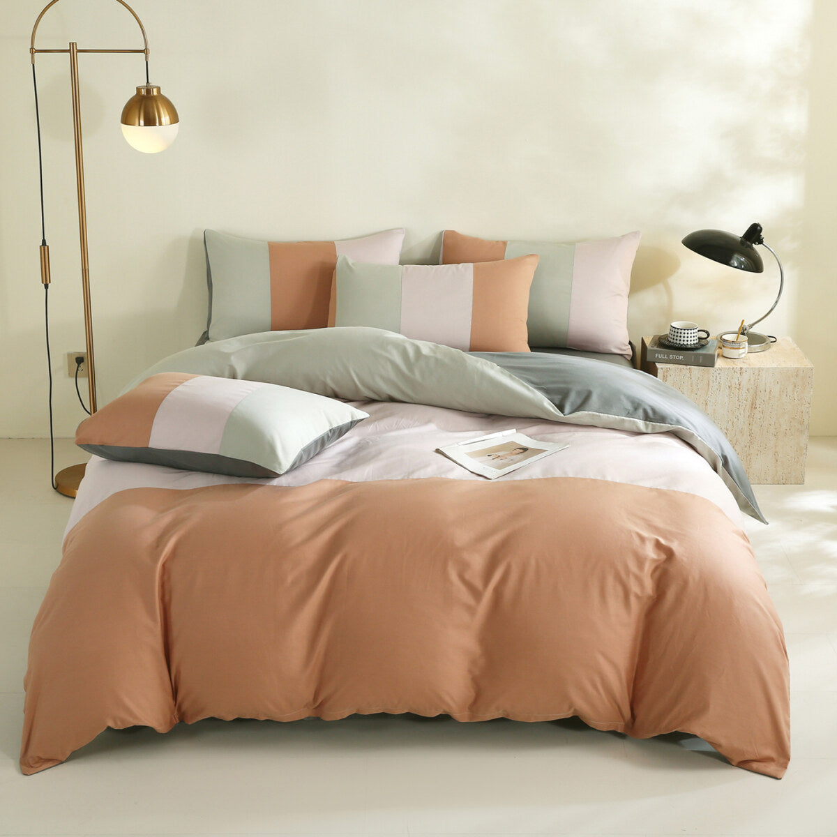 Reversible Pure Cotton Pillowcase Pair