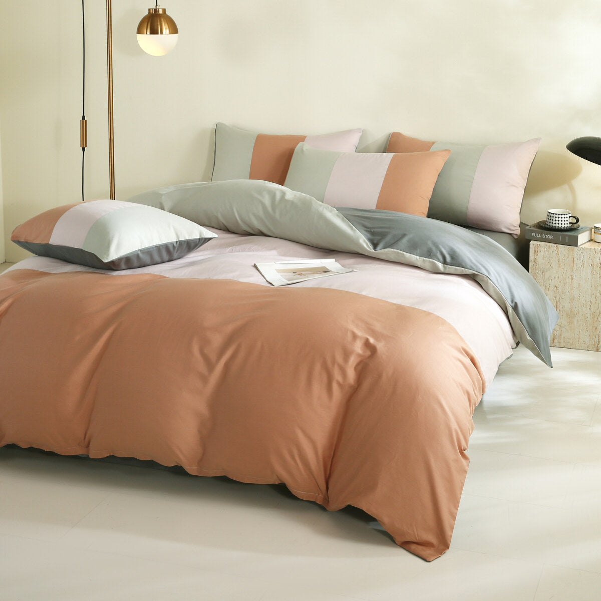 Reversible Pure Cotton Pillowcase Pair