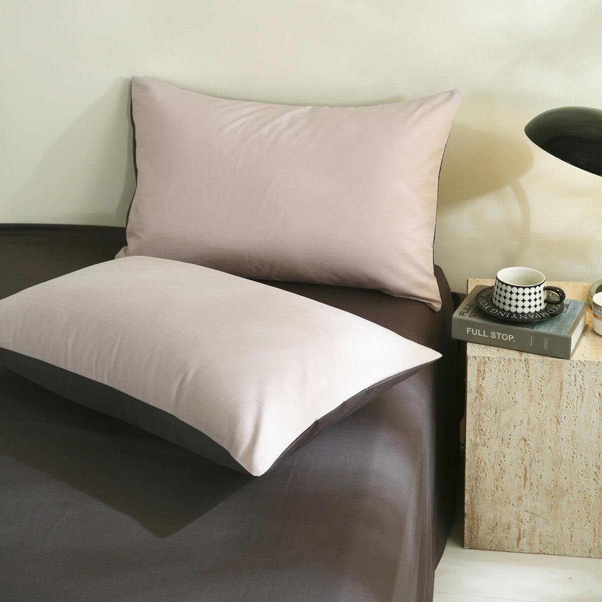 Reversible Pure Cotton Pillowcase Pair