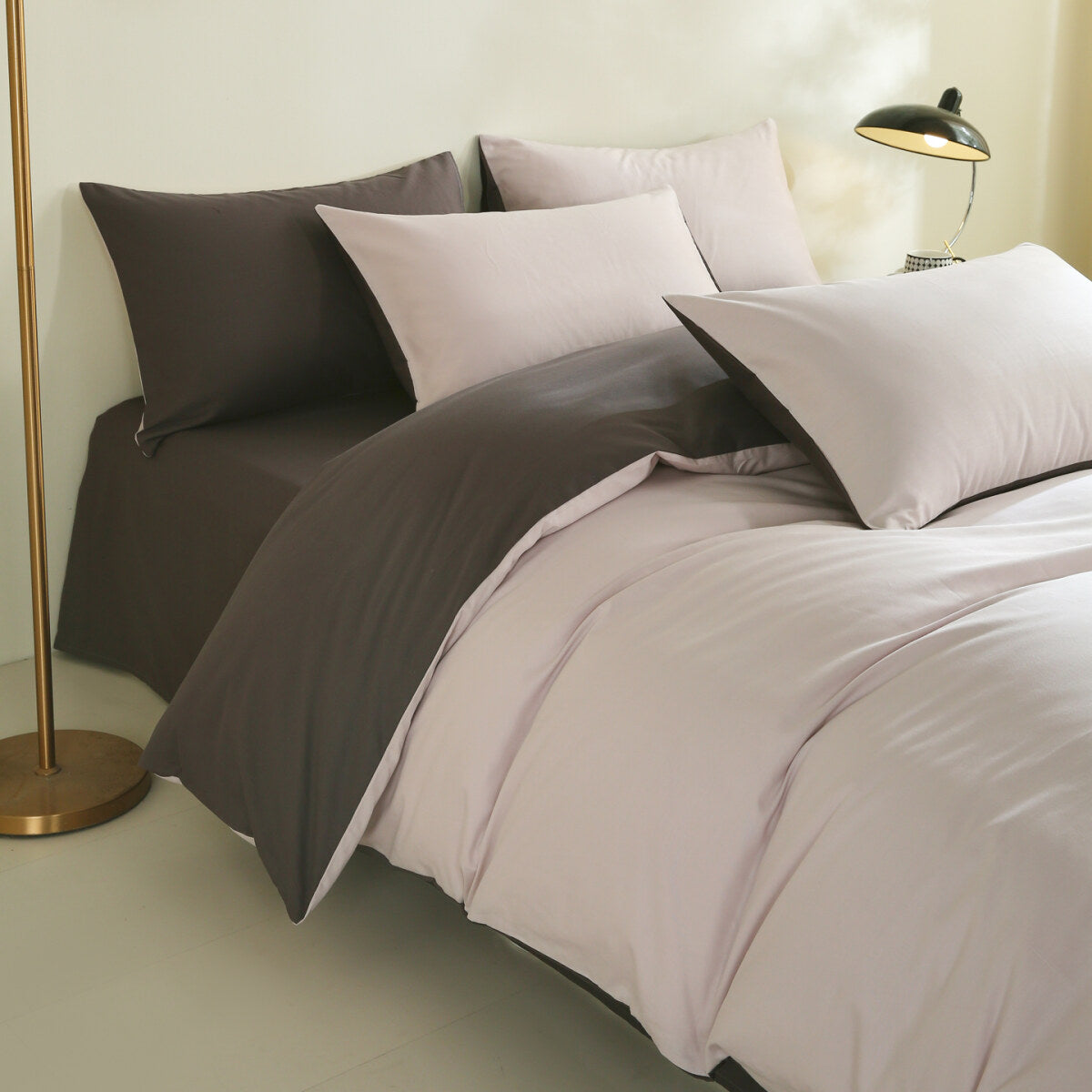 Reversible Pure Cotton Pillowcase Pair